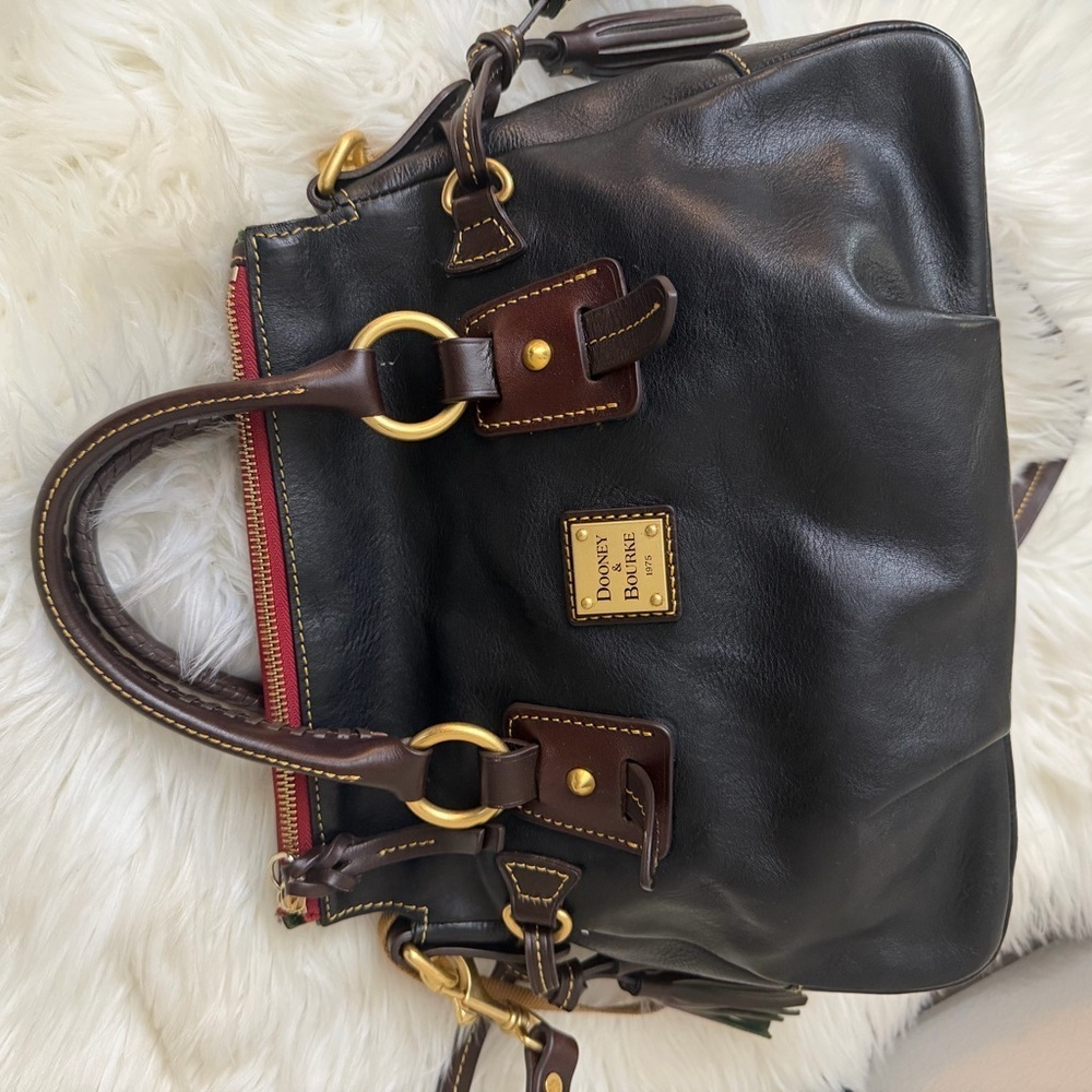 Dooney & Bourke Black Leather Satchel - Picture 8 of 16